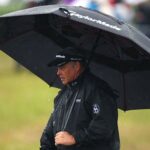 Darren Clarke bajo la lluvia