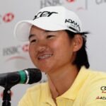 La taiwanesa Yani Tseng, en la rueda de prensa celebrada en el torneo de Singapur. Foto: HSBC Championship (web oficial)