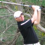 James Morrison (Inglaterra) en un swing en el Abierto de Andalucía