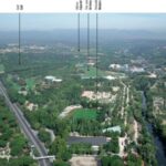 Foto aérea del Club de Campo e incluida en el dossier entregado al COI por Madrid 2020