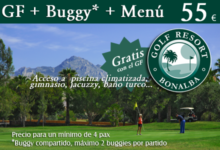 Oferta Bonalba Golf : Green Fee + Buggy + Menú= 55 €