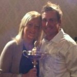 Ian Poulter y su esposa Katie posan ante la Ryder Cup