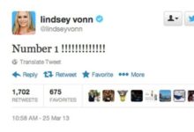 Lindsey Vonn, una escueta tuitera: así despachó la victoria de su novio