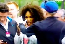 Serena ¡prohibido fotos con móvil a Tiger Woods!
