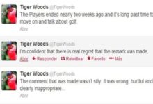 Tiger responde a Sergio García con tres Tweets