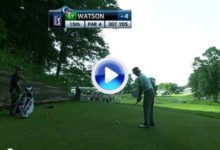De tee a green. Bubba Watson dejó la bola a dos metros desde 277 para hacer eagle (VÍDEO)