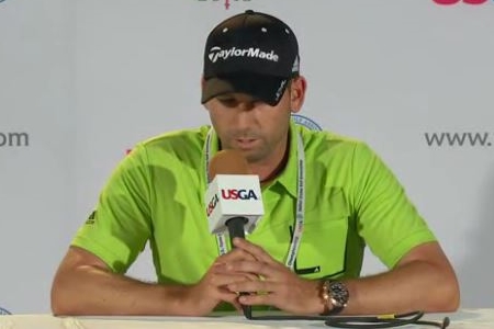 Sergio García durante la esperada rueda de prensa