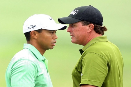 Tiger Woods, Phil Mickelson.1.