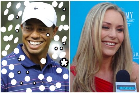 Tiger Woods y Lindsey Vonn
