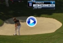Soberbia sacada de búnker de Donald. Fue el golpe del día en el PGA (VÍDEO)