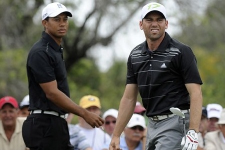 Tiger Woods y Sergio García en el último Cadillac Championship PGA Tour