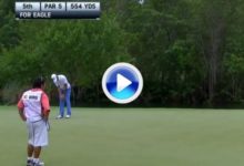 Un putt kilométrico de Quirós (eagle) fue el golpe del día en el PGA Tour (VÍDEO)