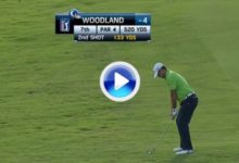 Extraordinario golpe de Woodland para eagle desde 120 m. (par 4). Golpe del día (VÍDEO)