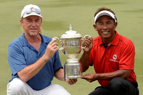 Miguel Ángel Jiménez y Thongchai Jaidee