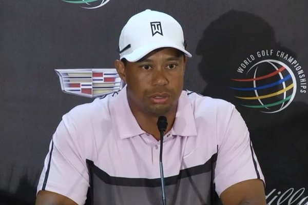 Tiger Woods durante la conferencia de prensa en Doral