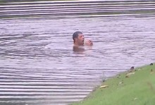 Larrazábal se tuvo que tirar a un lago en Malasia, es la imagen de la semana
