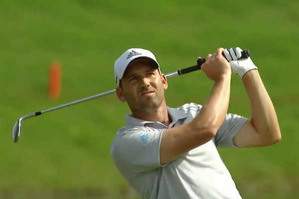 Sergio García en el hoyo 12