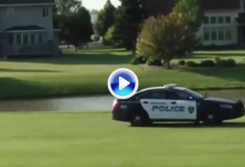 Espectacular persecución policial en un campo de golf, y no se trataba de ninguna película (VÍDEO)