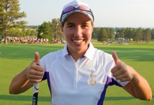 Carlota Ciganda a un paso de su primera victoria LPGA. Quiere dedicársela a su entrenador fallecido