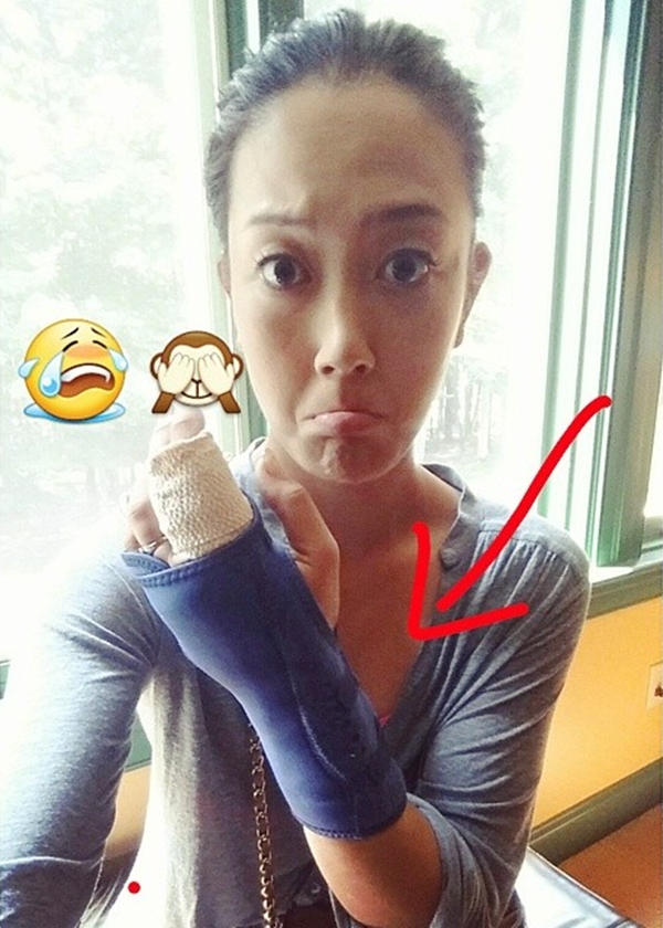 De esta forma enseñó Michelle Wie su lesión en Twitter