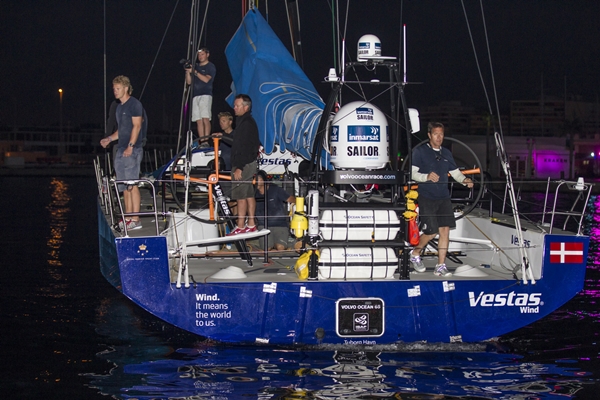 Team Vestas Wind a su llegada a puerto Foto: Ainhoa Sanchez/Volvo Ocean Race