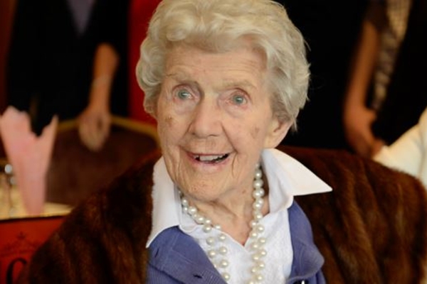 Alice O'Donovan el dia que cumplió 100 años