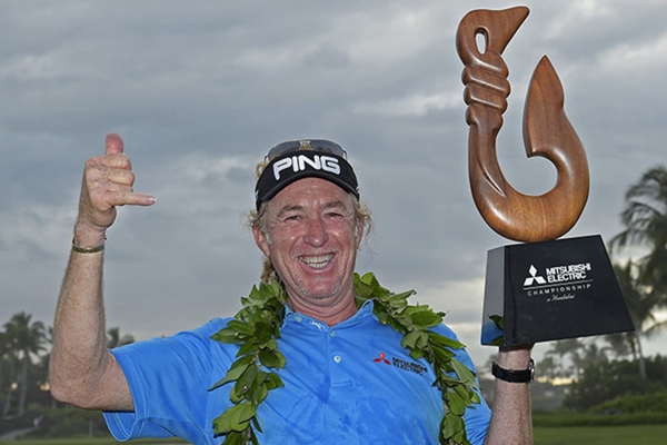 Miguel Ángel Jiménez campeón del Mitsubishi 2015. Foto: Chris Condon