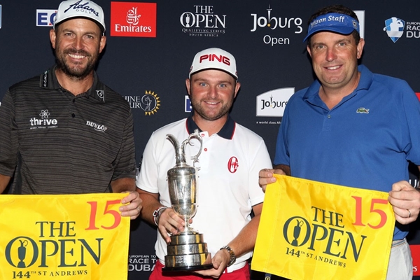 Andy Sullivan, Anthony Wall y David Howell. Foto: The Open