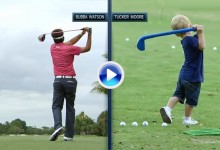 No se pierdan el increíble swing del hijo de Moore (2 años). El PGA lo compara con el de Bubba (VÍDEO)