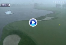 El PGA National al borde del desastre por la lluvia y del viento. Las imágenes lo dicen todo (VÍDEO)
