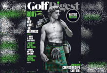 McIlroy, como si del David de Miguel Ángel se tratara, en la nueva portada de Golf Digest con kilt