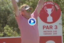 ¡Jiménez no para! Hoyo en Uno del malagueño en el Open de España con bailecito incluido (VÍDEO)