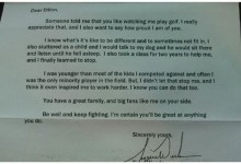 Tiger Woods emocionó al mundo del golf con la carta dirigida a Dillon (Ver el DOCUMENTO)