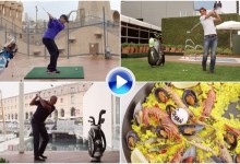 Sergio García, Rafa Nadal y Johan Cruyff se retan jugando al golf en Barcelona (VÍDEO)