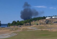 Un incendio muy cerca de Chambers Bay provoca una enorme columna de humo (Incluye VÍDEO)