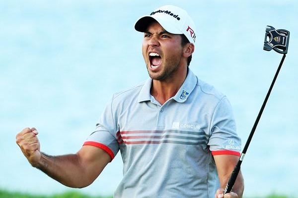 Explosión de alegría de Jason Day tras embocar su largo putt en el 17 Foto @PGATOUR