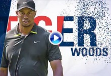 Tiger Woods volvió a sacar el puño en un campo de golf, firmó 66 en el RTJ donde es 5º (VÍDEO)
