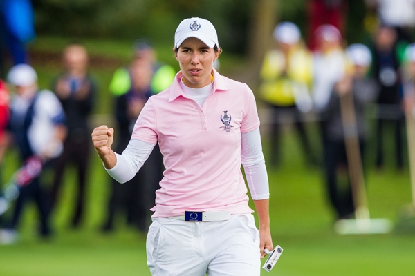 Carlota Ciganda durante los foursome de la mañana