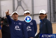 Tommy Fleetwood retó a los jugadores del Everton a un concurso de chippeo… Y no ganó (VÍDEO)
