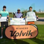 El podio de la temporada 2015, Maurice Allen (c), Dewald Lubbe (i) y Frederick Frost (d)