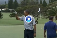 Obama embocó este enorme chip desde 12 metros durante sus vacaciones en Hawái (VÍDEO)