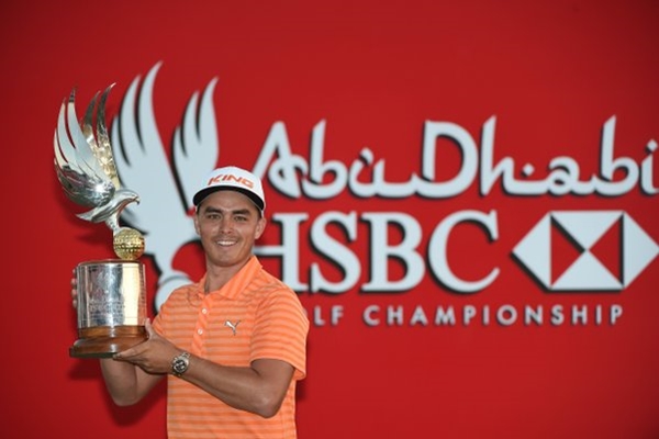 Rickie Fowler campeón en el Abu Dhabi HSBC Golf Championship. Foto: @EuropeanTour
