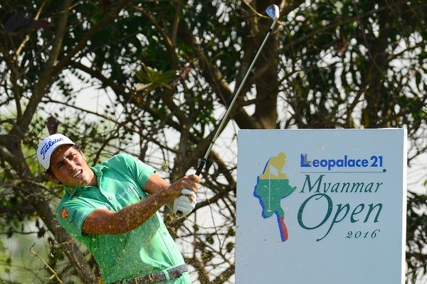 Carlos Pigem en el Myanmar Open. Foto: Asian Tour