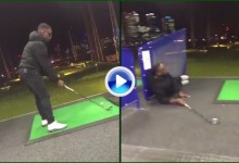 Doloroso y accidentado swing. Estas imágenes demuestran que el golf no es nada fácil (VÍDEO)