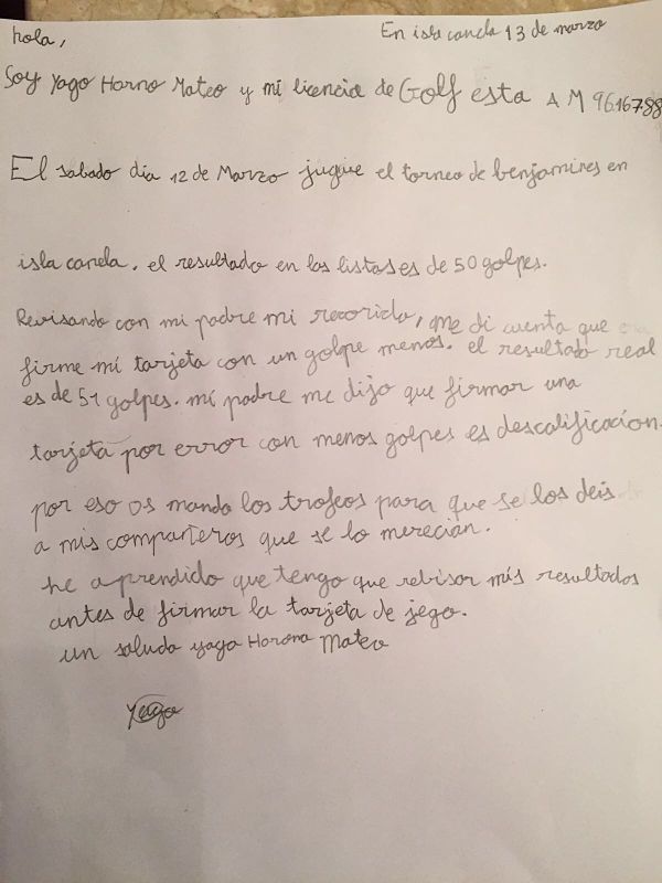 Carta Yago Horno