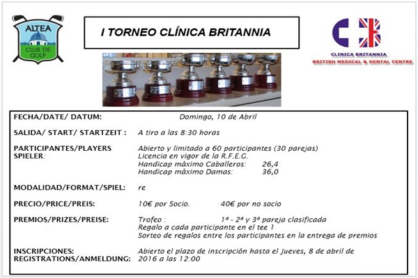 I Torneo Clinica Britannia Altea