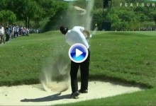 El Golf es duro: El mago del bunker, Phil Mickelson falló de forma estrepitosa desde la arena (VÍDEO)