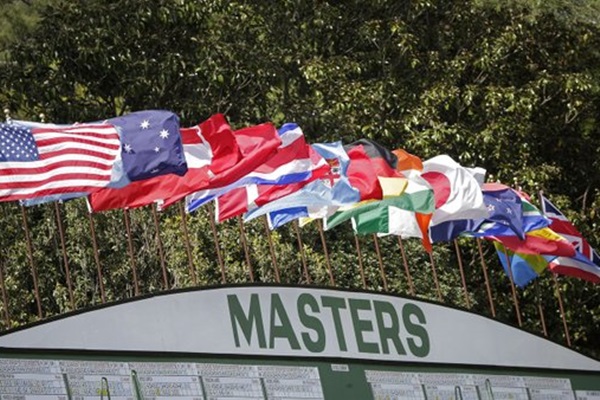 Banderas en el Masters. Foto: @TheMasters