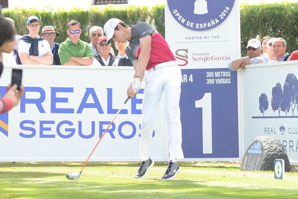 Pep Anglés (T7), junto a Pablo Larrazábal, mejor nacional en el Open de España tras 54 hoyos. Foto: Opengolf.es