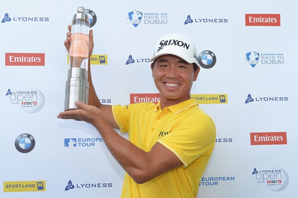 El golfista chino alcanza su 2º triunfo en el European Tour. Foto: @EuropeanTour